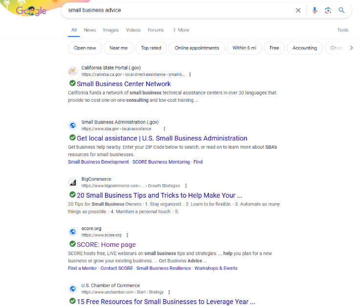 future of seo, small business advice search
