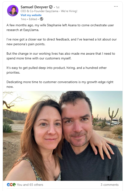 example of great linkedin copywriting